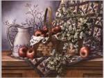 Quilt, Pitcher and Apples by T.C. Chiu