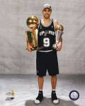 Tony Parker - 2007 Finals With / 2 Trophies (#16)